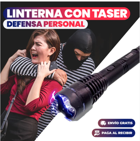 LINTERNA DE DEFENSA PERSONAL CON TASER ELECTRICO