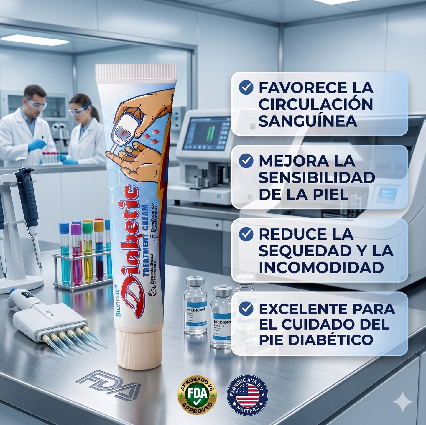 Crema de tratamiento para la diabetes VitaGluco