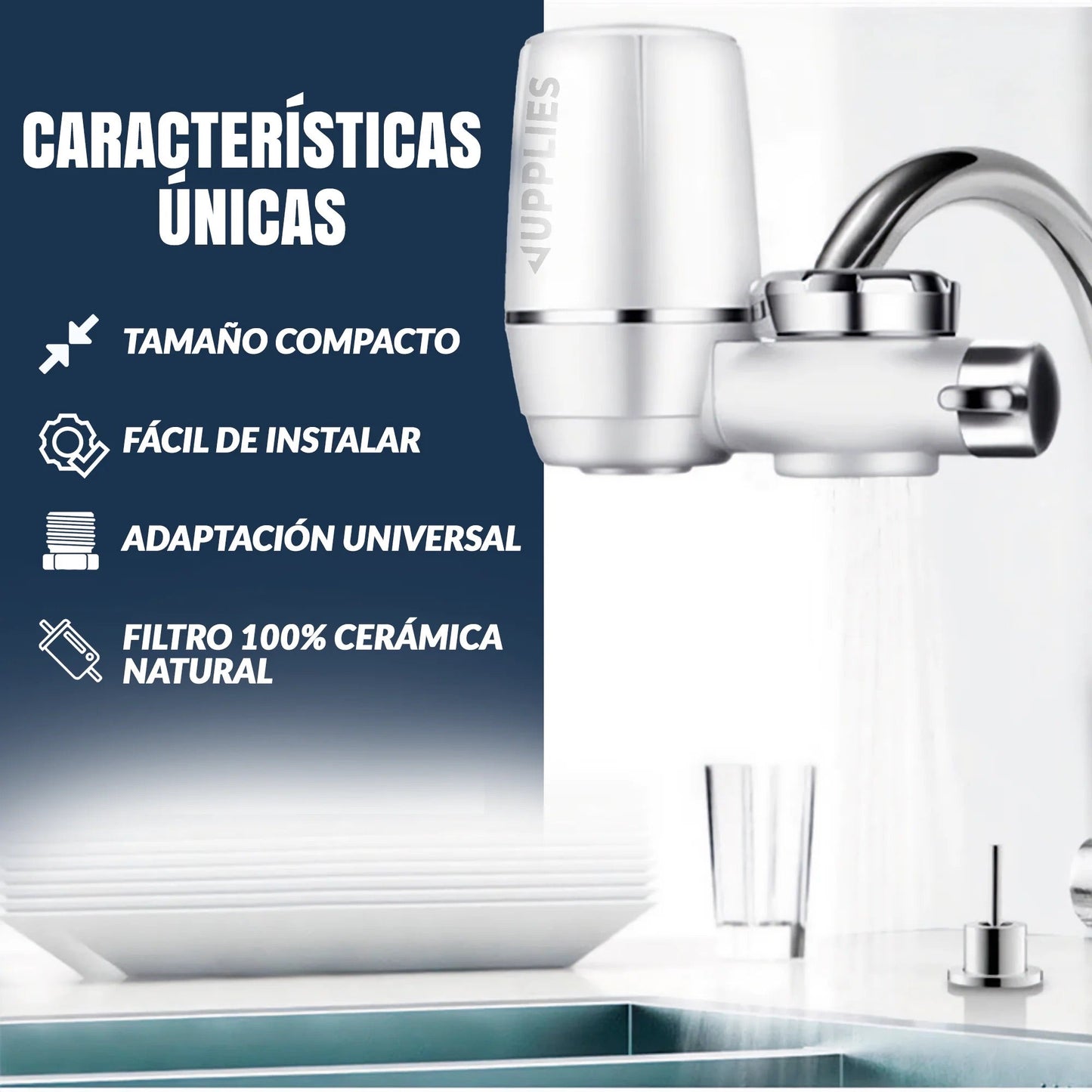 Filtro de agua para grifo Waterjet® reutilizable