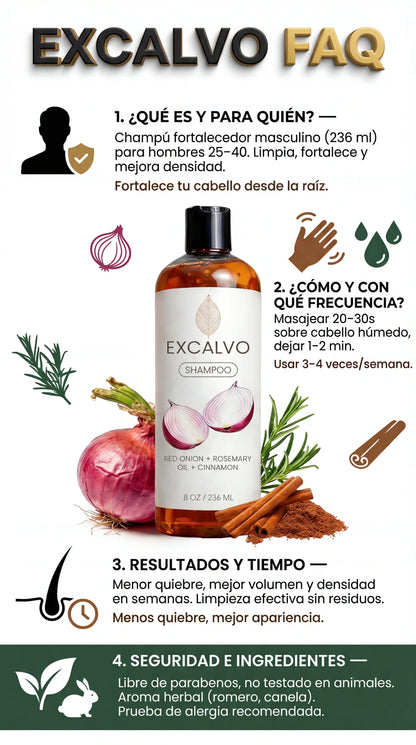 Champú ExCalvo — Regenerador Capilar Anticaída