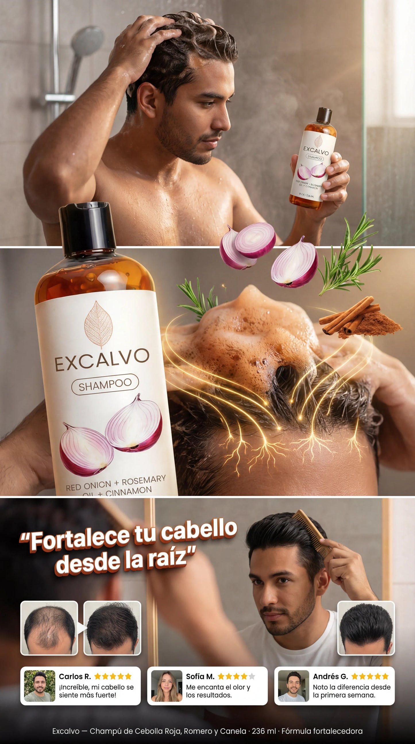 Champú ExCalvo — Regenerador Capilar Anticaída