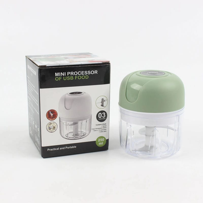 Mini Procesador de Alimentos Inalámbrico USB 250ml